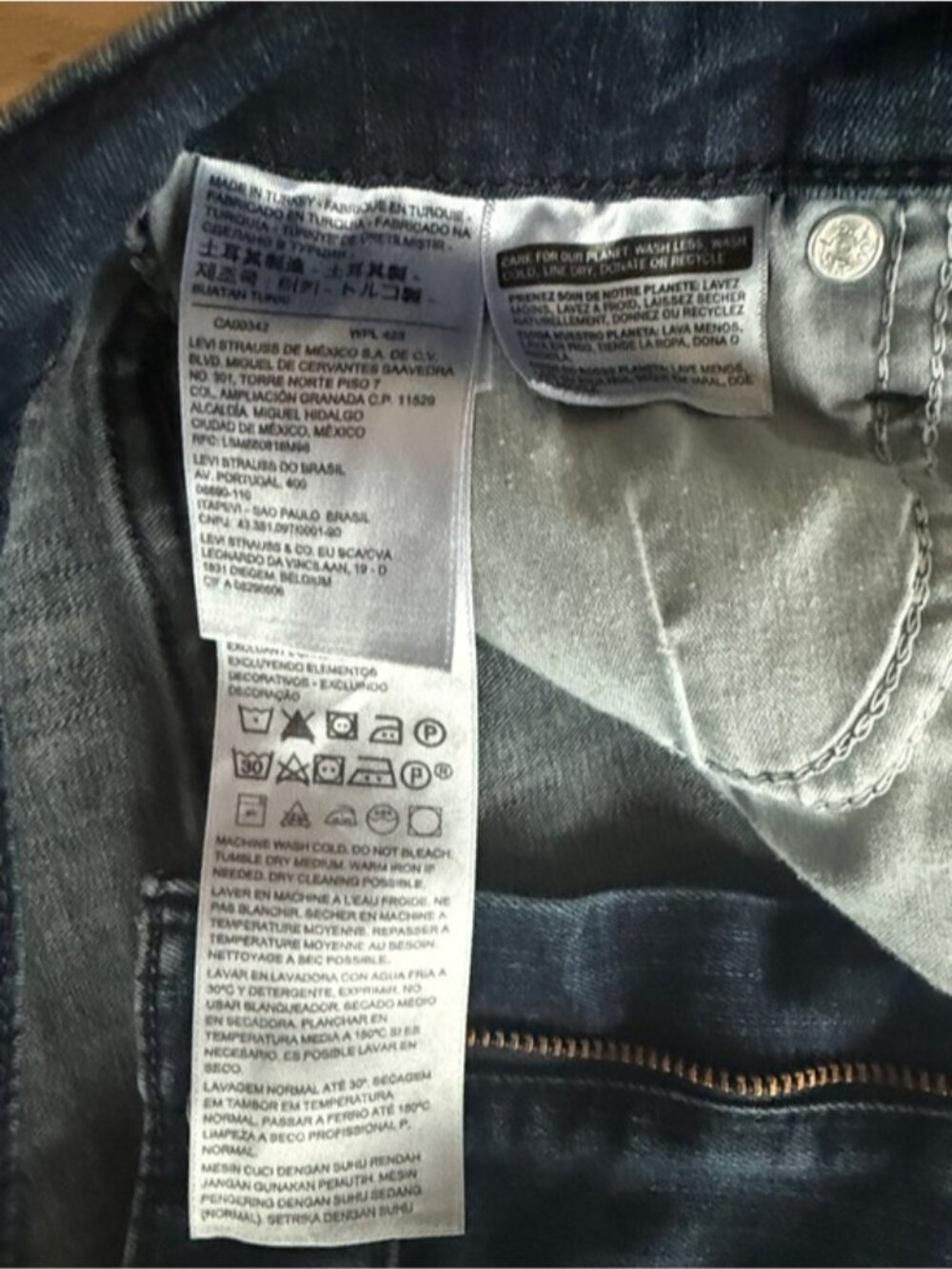 Levi’s Mile High Skinny Jeans Dark Wash High Rise Stretch Women’s Size 29 - Picture 7 of 8